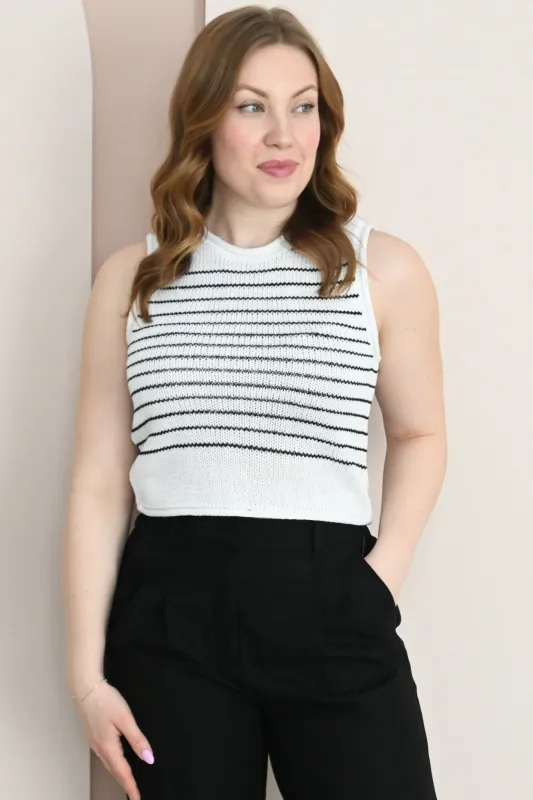 Kerensa Striped Tank sold by Valencia Boutique