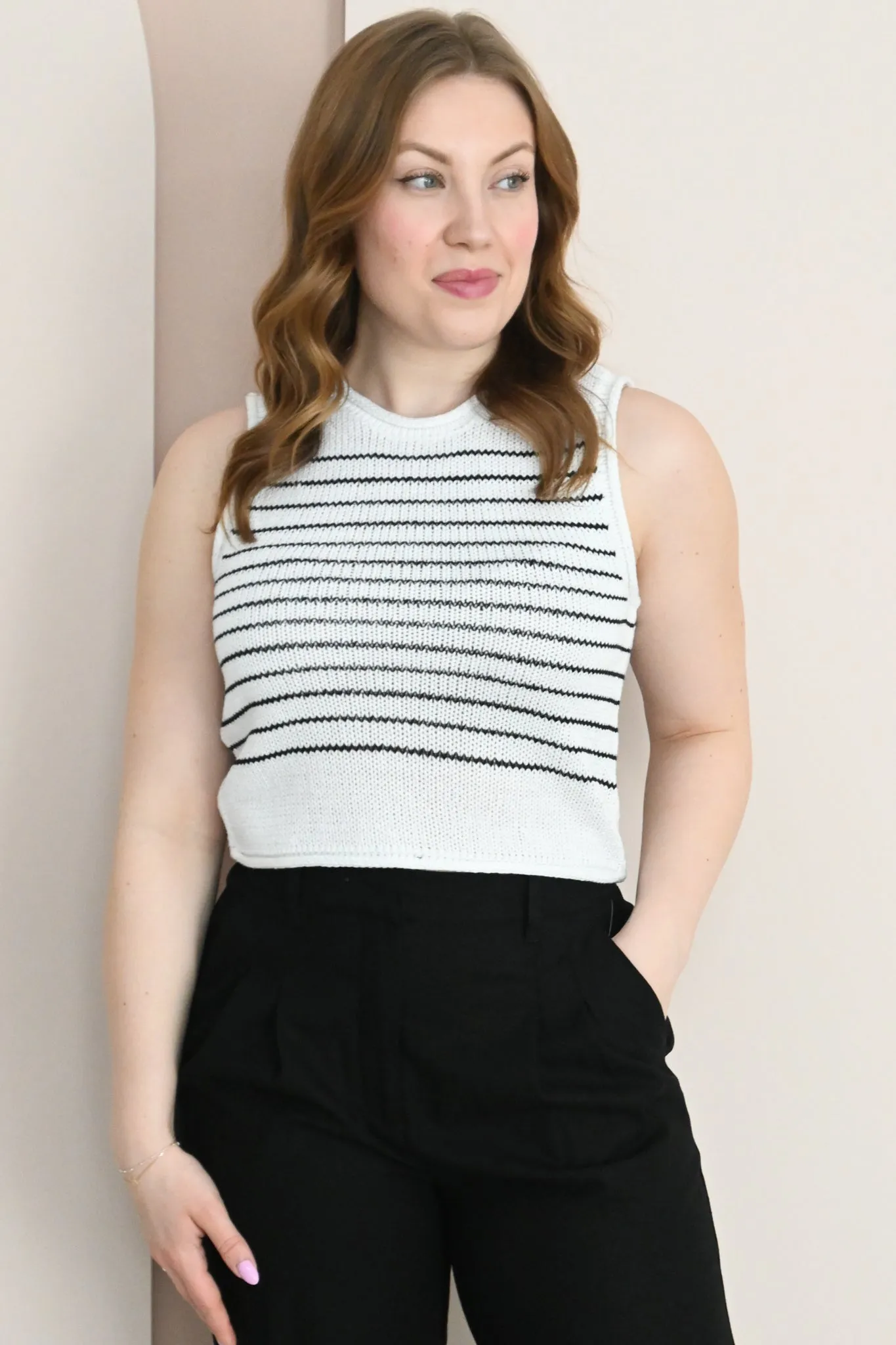 Kerensa Striped Tank sold by Valencia Boutique