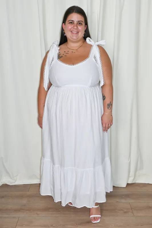 CURVE Tie Strap Midi Dress sold by Valencia Boutique