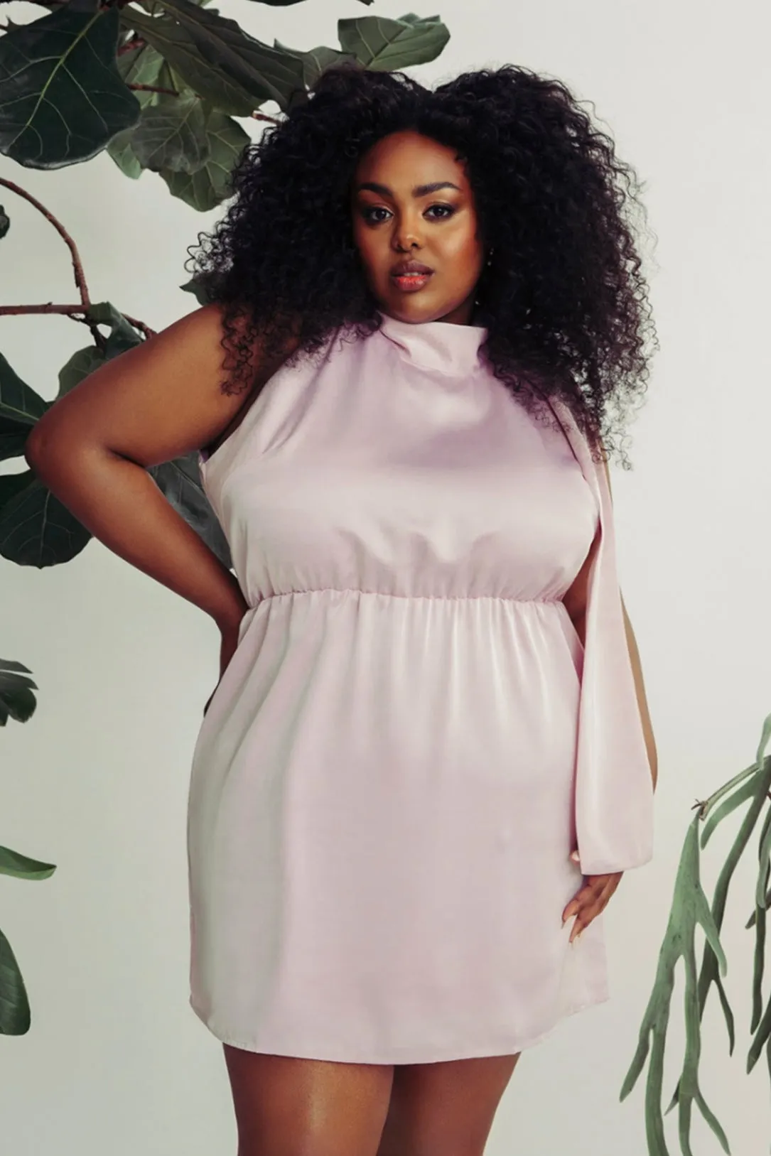 CURVE Bow Halter Mini Dress sold by Valencia Boutique