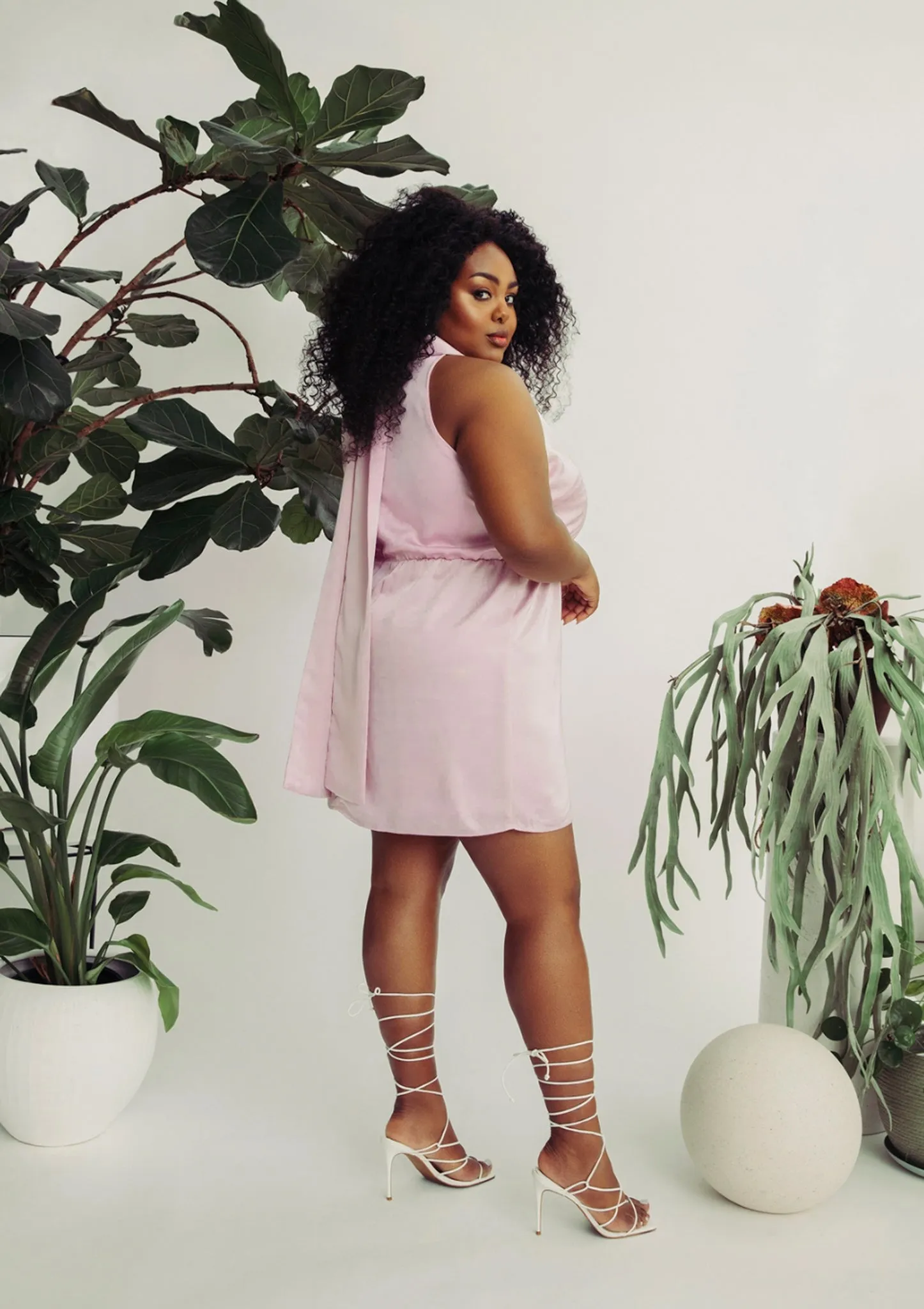 CURVE Bow Halter Mini Dress sold by Valencia Boutique product image thumbnail 2