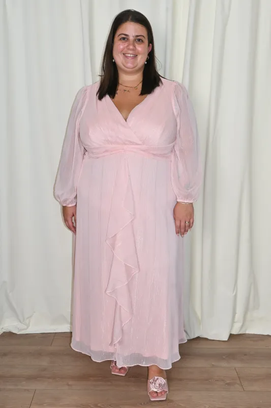 CURVE Lurex Chiffon Midi Dress sold by Valencia Boutique