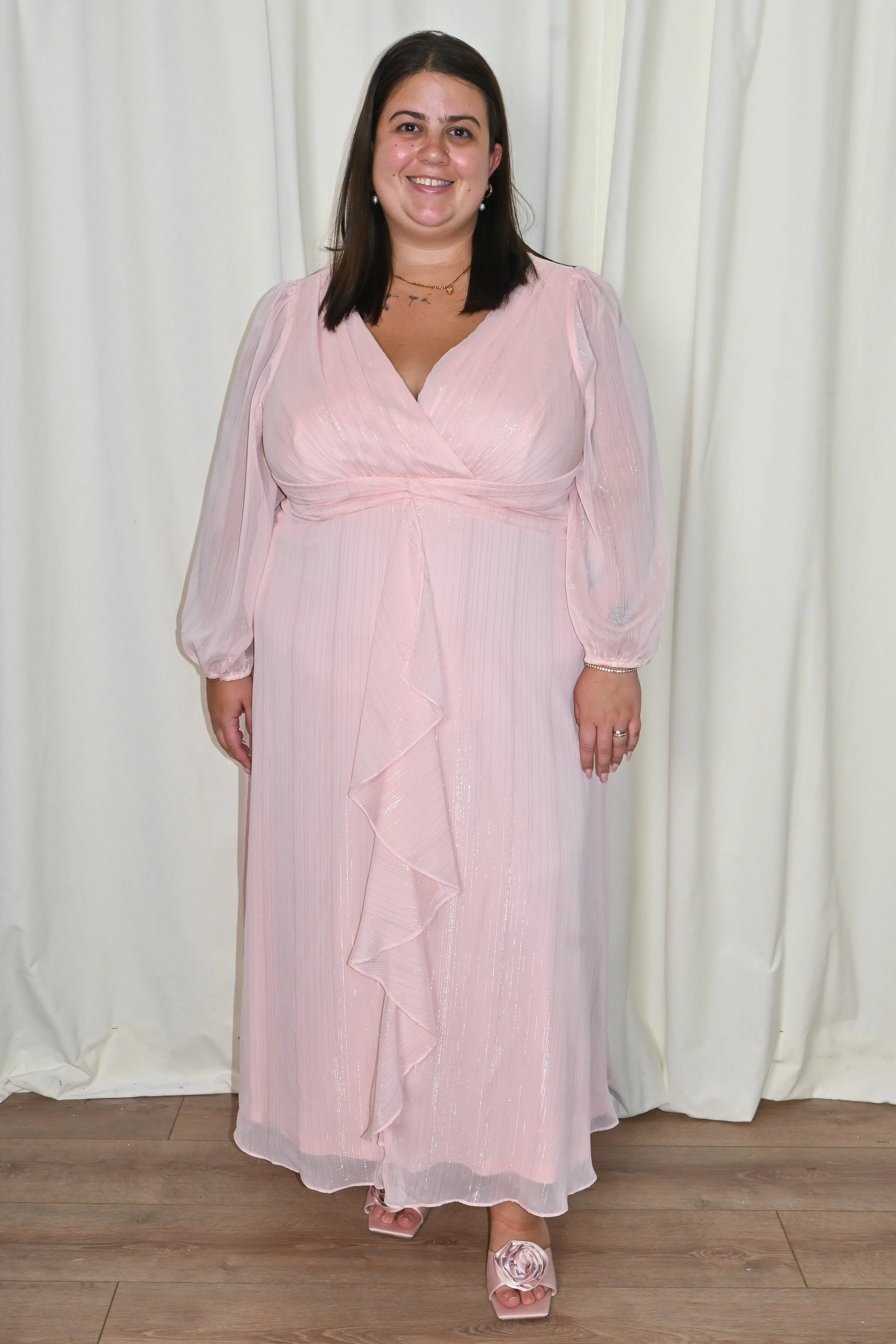 CURVE Lurex Chiffon Midi Dress sold by Valencia Boutique