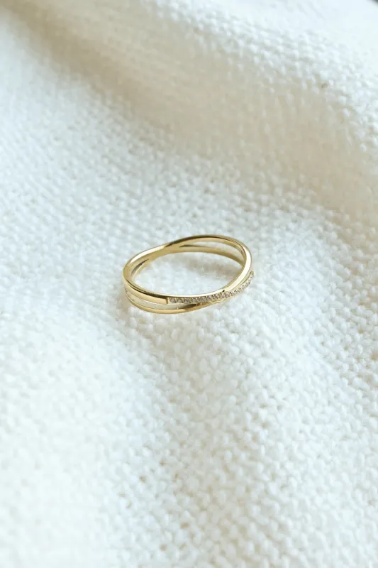 Twist Pave Ring sold by Valencia Boutique