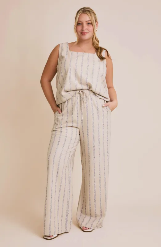 CURVE Linen Stripe Pant sold by Valencia Boutique