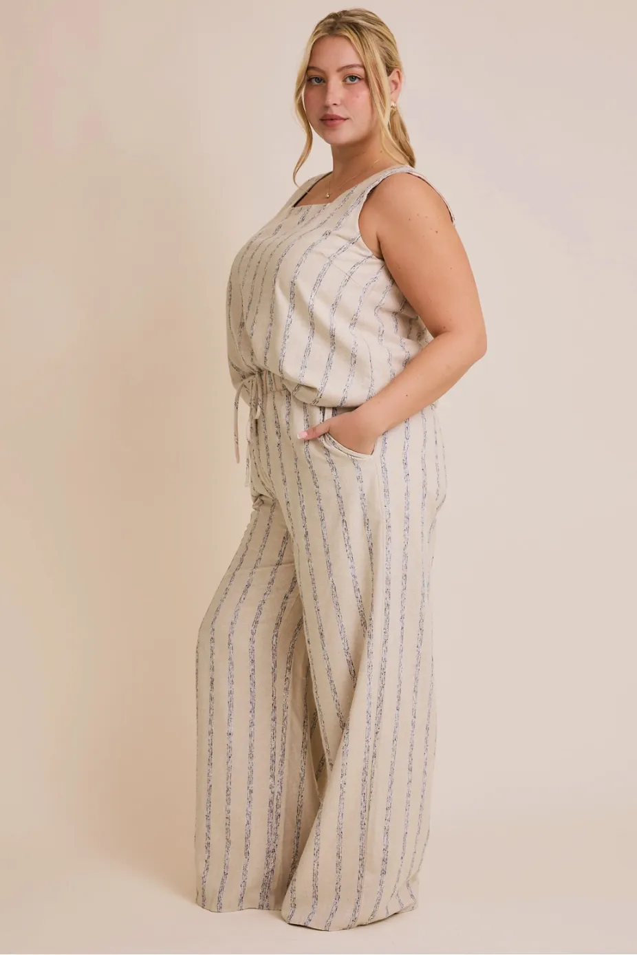 CURVE Linen Stripe Top sold by Valencia Boutique product image thumbnail 3