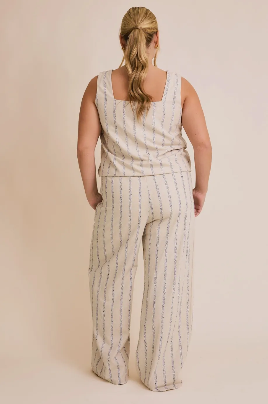 CURVE Linen Stripe Top sold by Valencia Boutique product image thumbnail 4