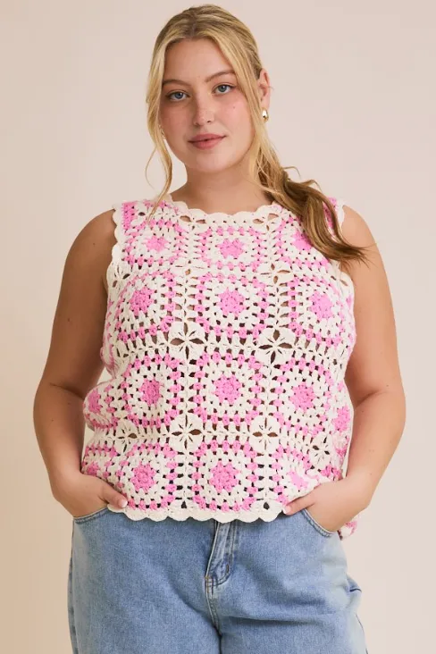 CURVE Crochet Top sold by Valencia Boutique