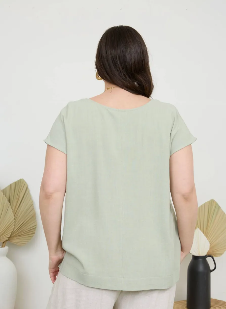 CURVE Linen Tee (2 colors) sold by Valencia Boutique product image thumbnail 2