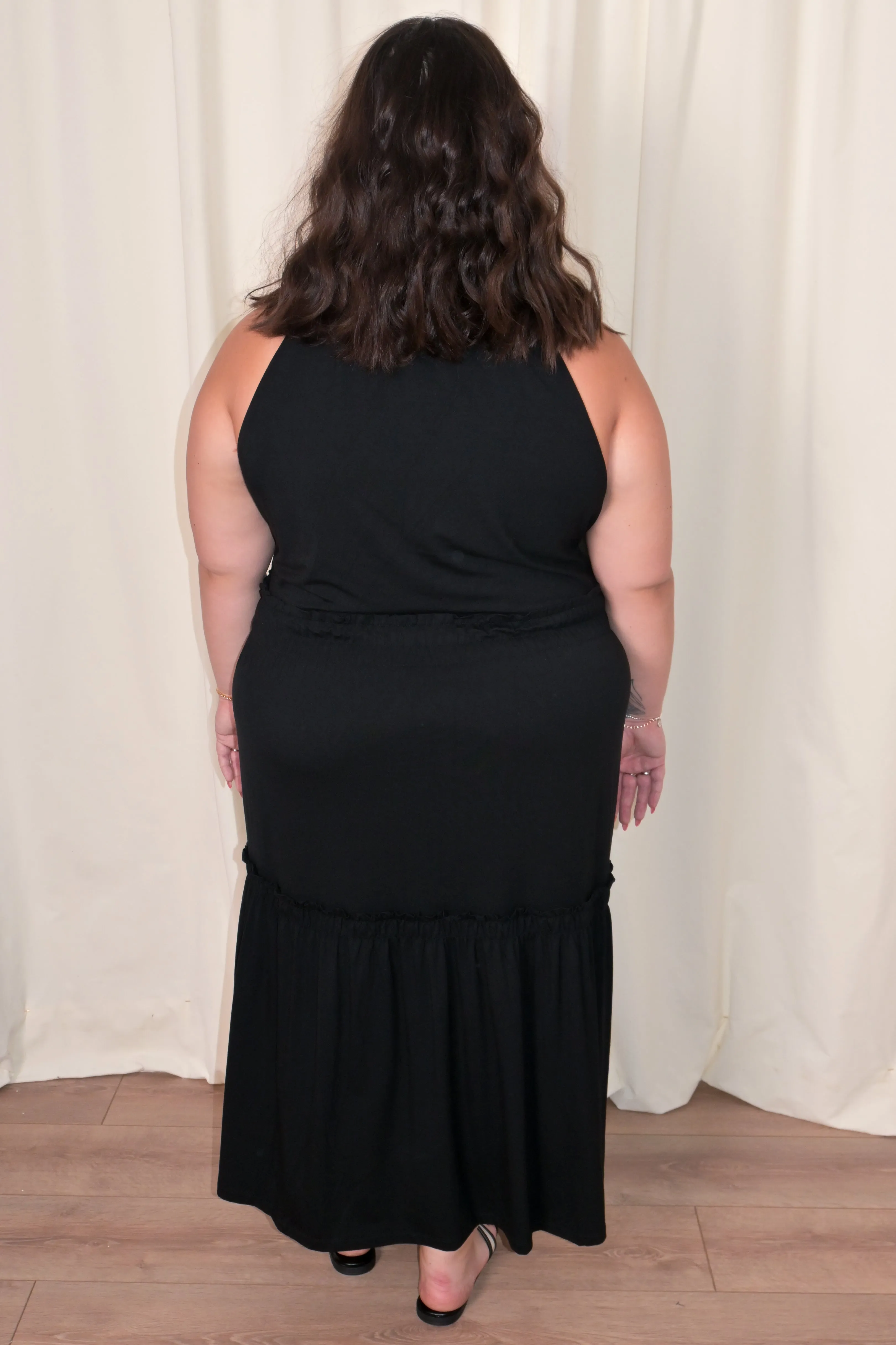 CURVE Soft Tiered Midi Dress sold by Valencia Boutique product image thumbnail 4