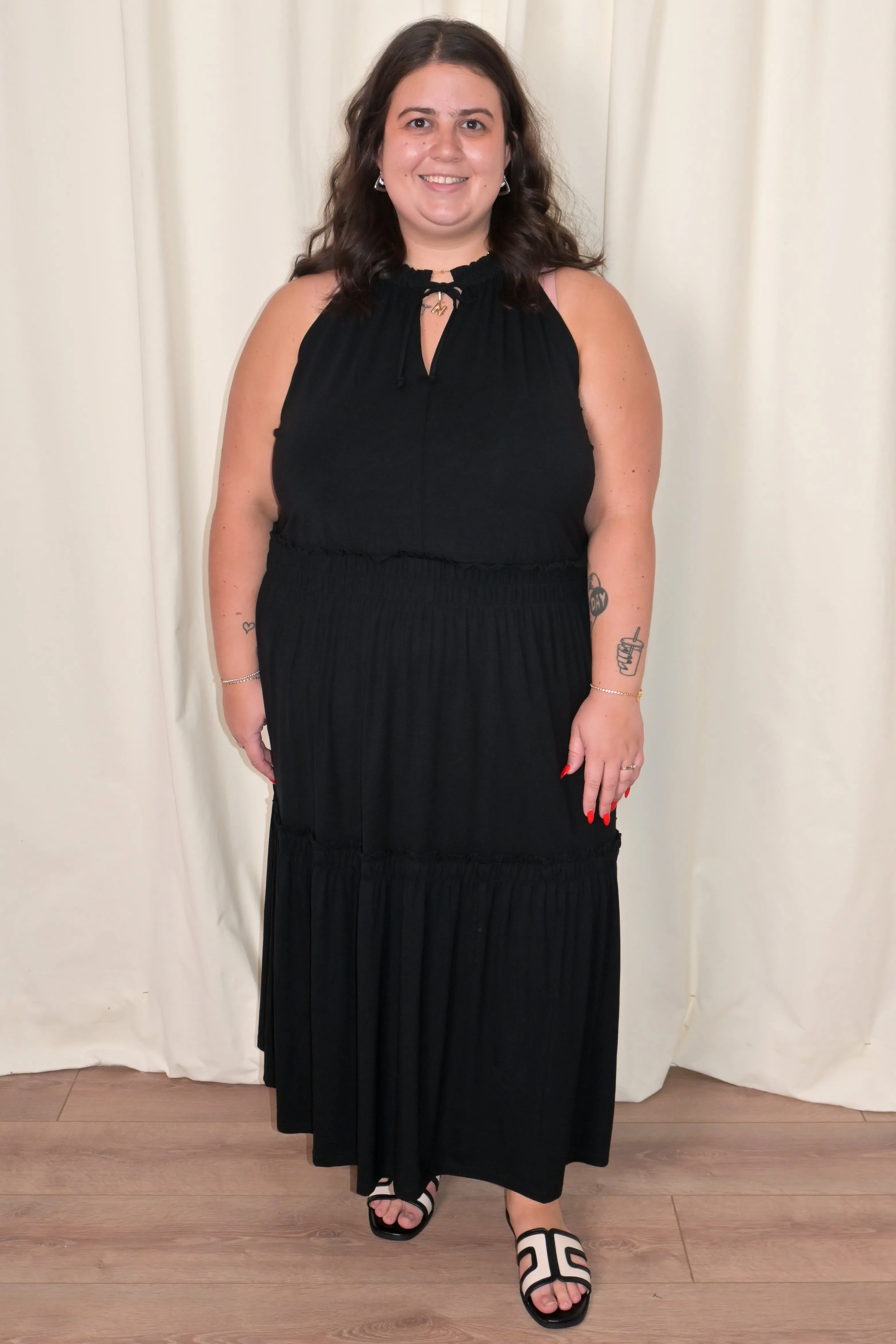 CURVE Soft Tiered Midi Dress sold by Valencia Boutique product image thumbnail 2