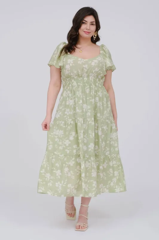 CURVE Floral Midi Dress sold by Valencia Boutique