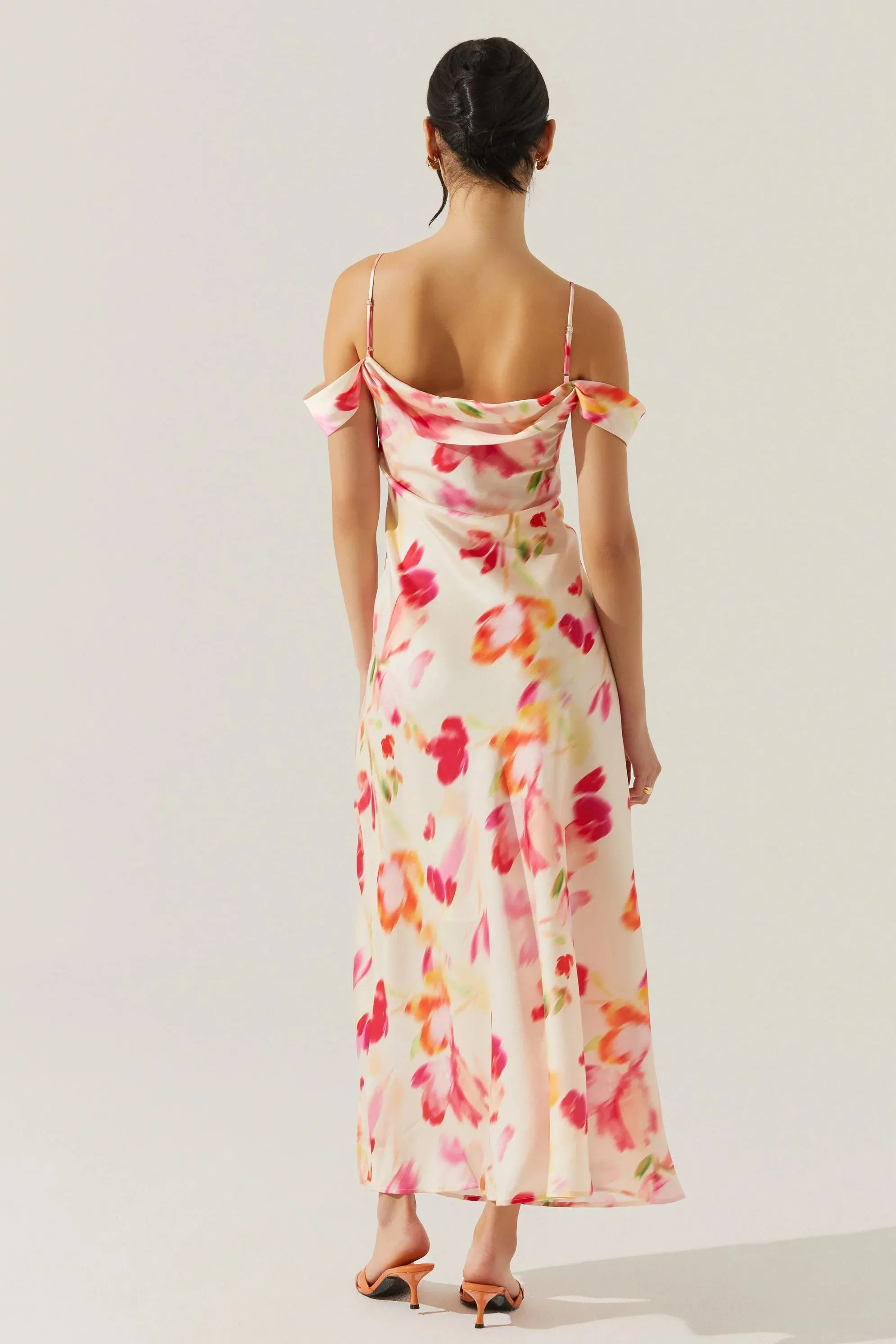 Watercolor Floral Slip Dress sold by Valencia Boutique product image thumbnail 3