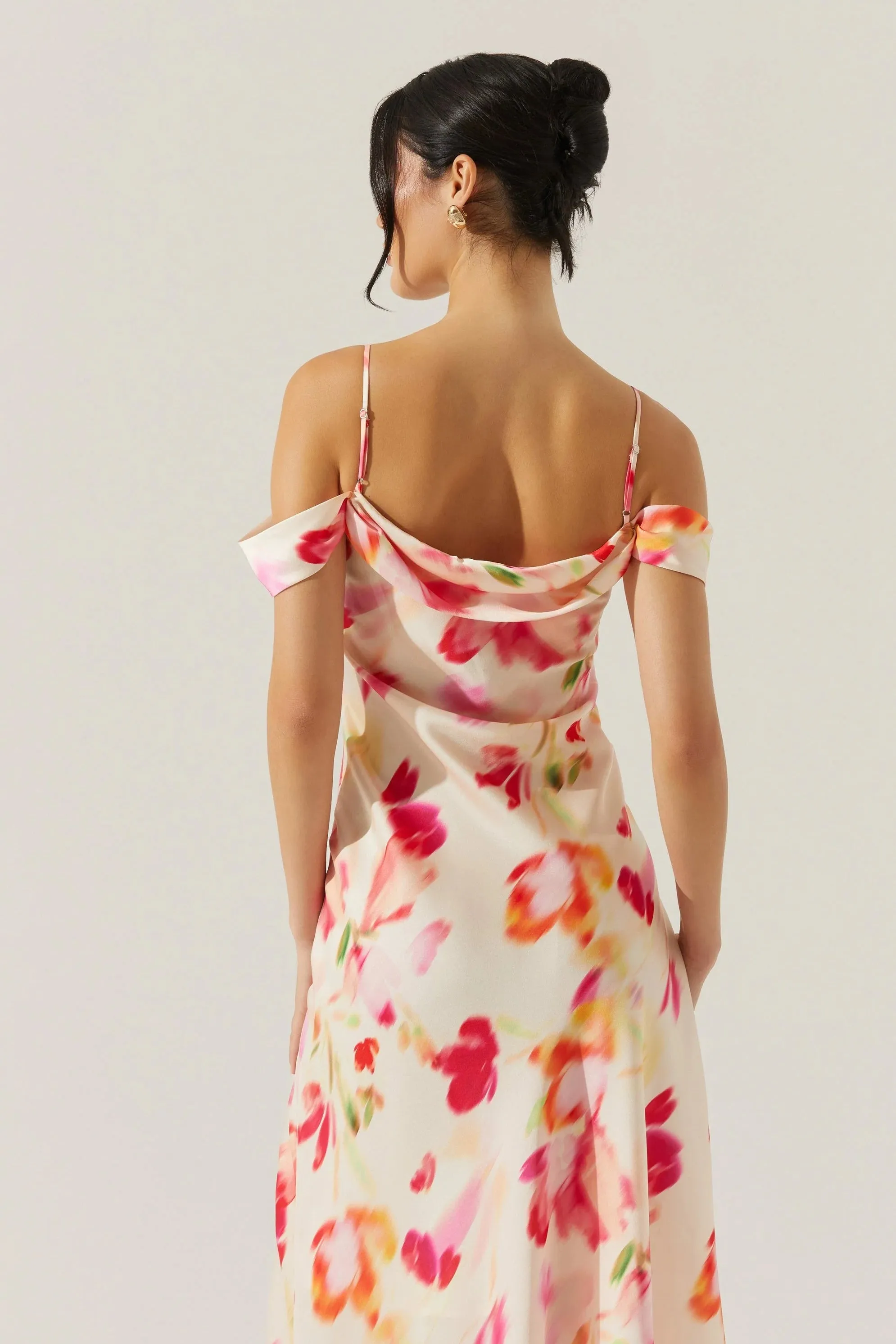 Watercolor Floral Slip Dress sold by Valencia Boutique product image thumbnail 5