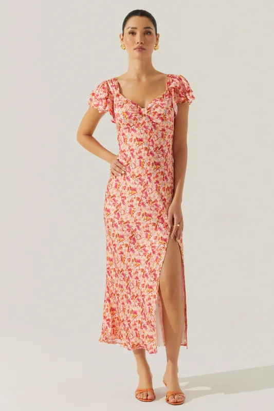 Maisy Floral Midi Dress sold by Valencia Boutique