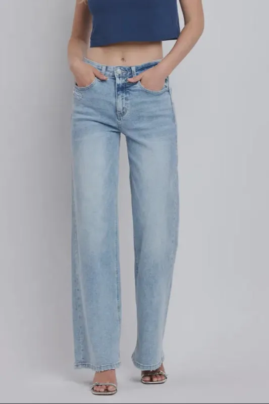 Julie Wide Leg Jean sold by Valencia Boutique