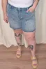 CURVE Embroidered Jean Shorts sold by Valencia Boutique