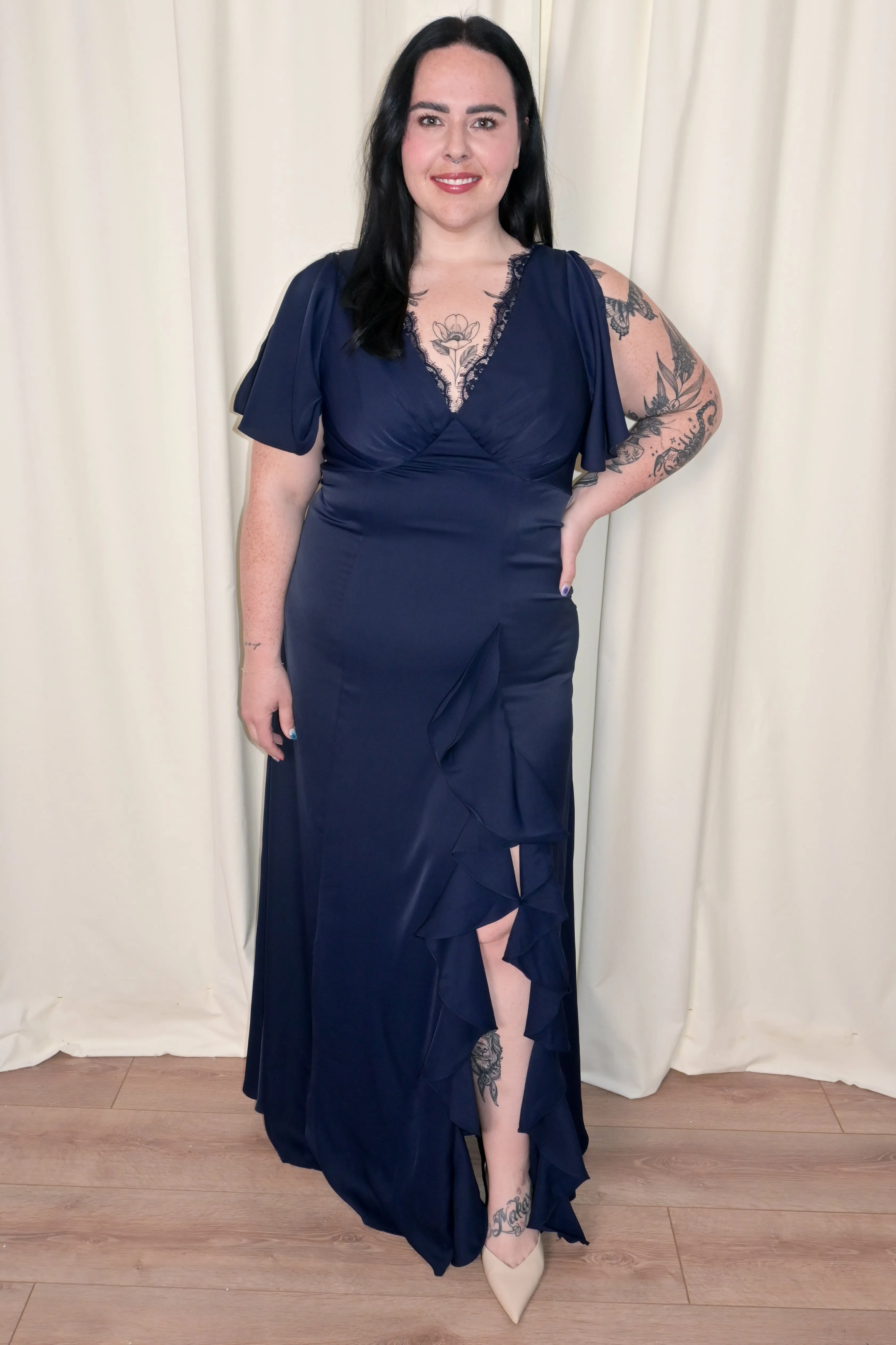 CURVE Lace Trim Maxi Dress sold by Valencia Boutique