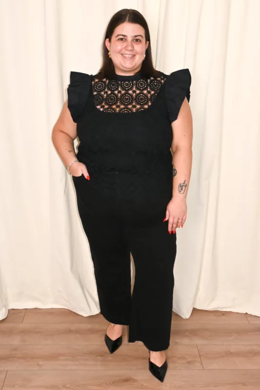 CURVE Crochet Lace Top sold by Valencia Boutique
