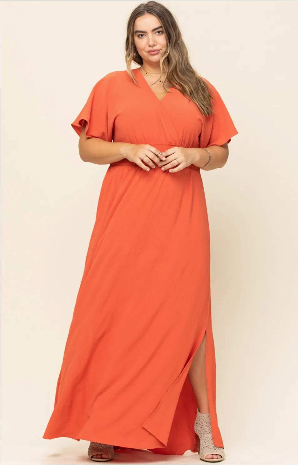 CURVE Faux Wrap Maxi Dress sold by Valencia Boutique product image thumbnail 3