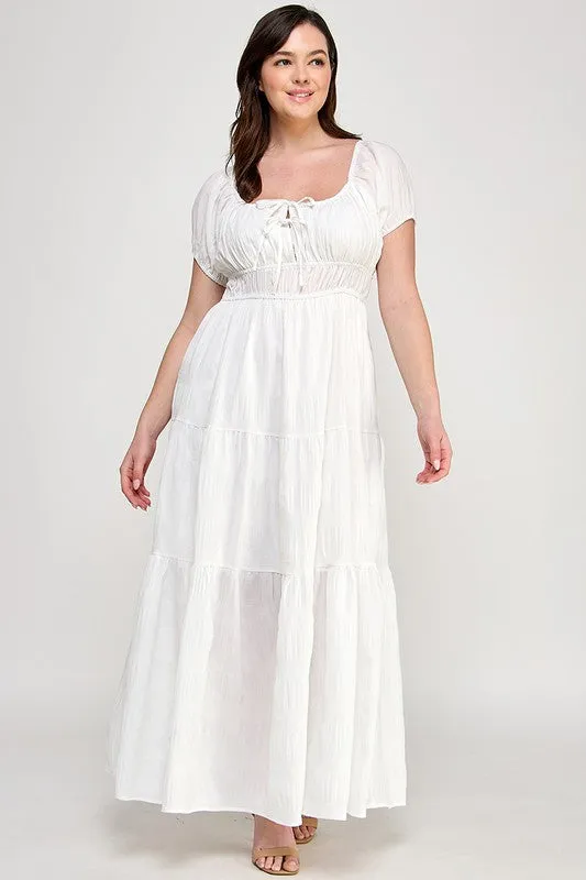 Crinkle Maxi Dress (S-3X) sold by Valencia Boutique