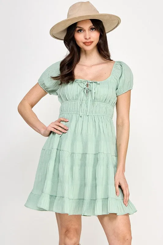 Crinkle SS Mini Dress (S-3X) sold by Valencia Boutique product image thumbnail 2