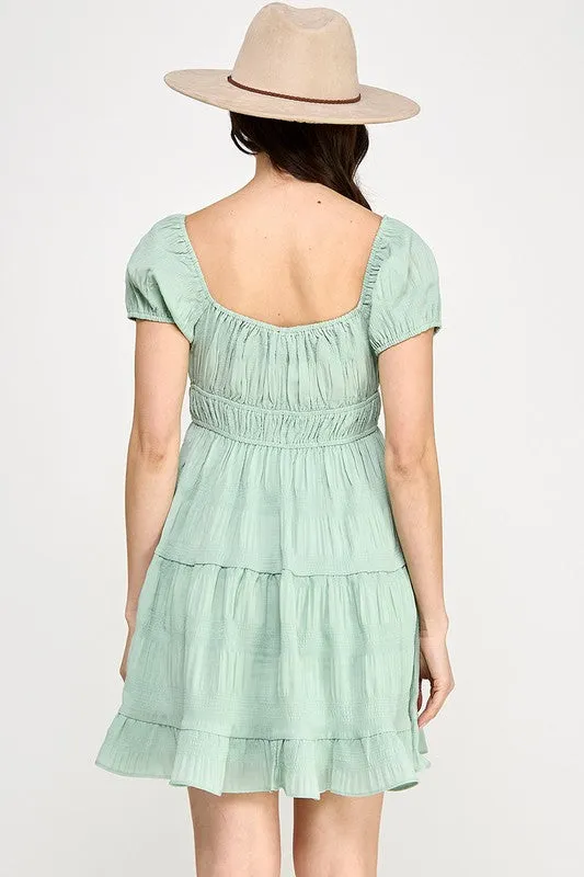 Crinkle SS Mini Dress (S-3X) sold by Valencia Boutique product image thumbnail 3