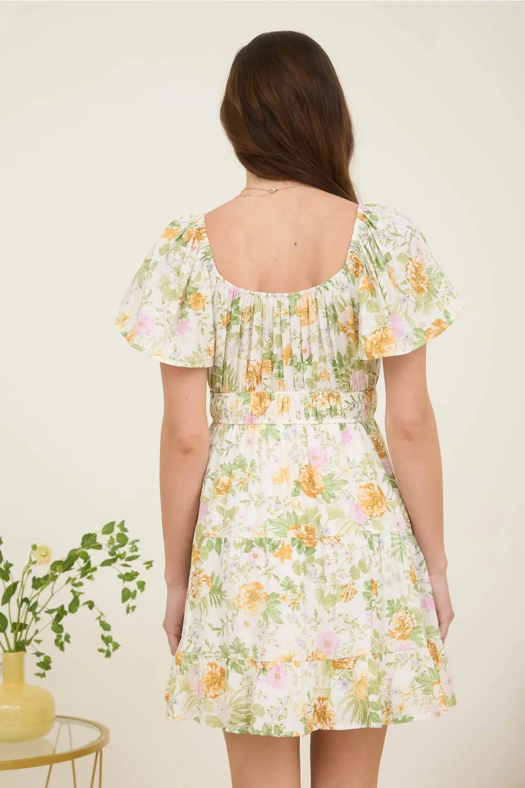 Tiered Floral Mini Dress sold by Valencia Boutique product image thumbnail 3
