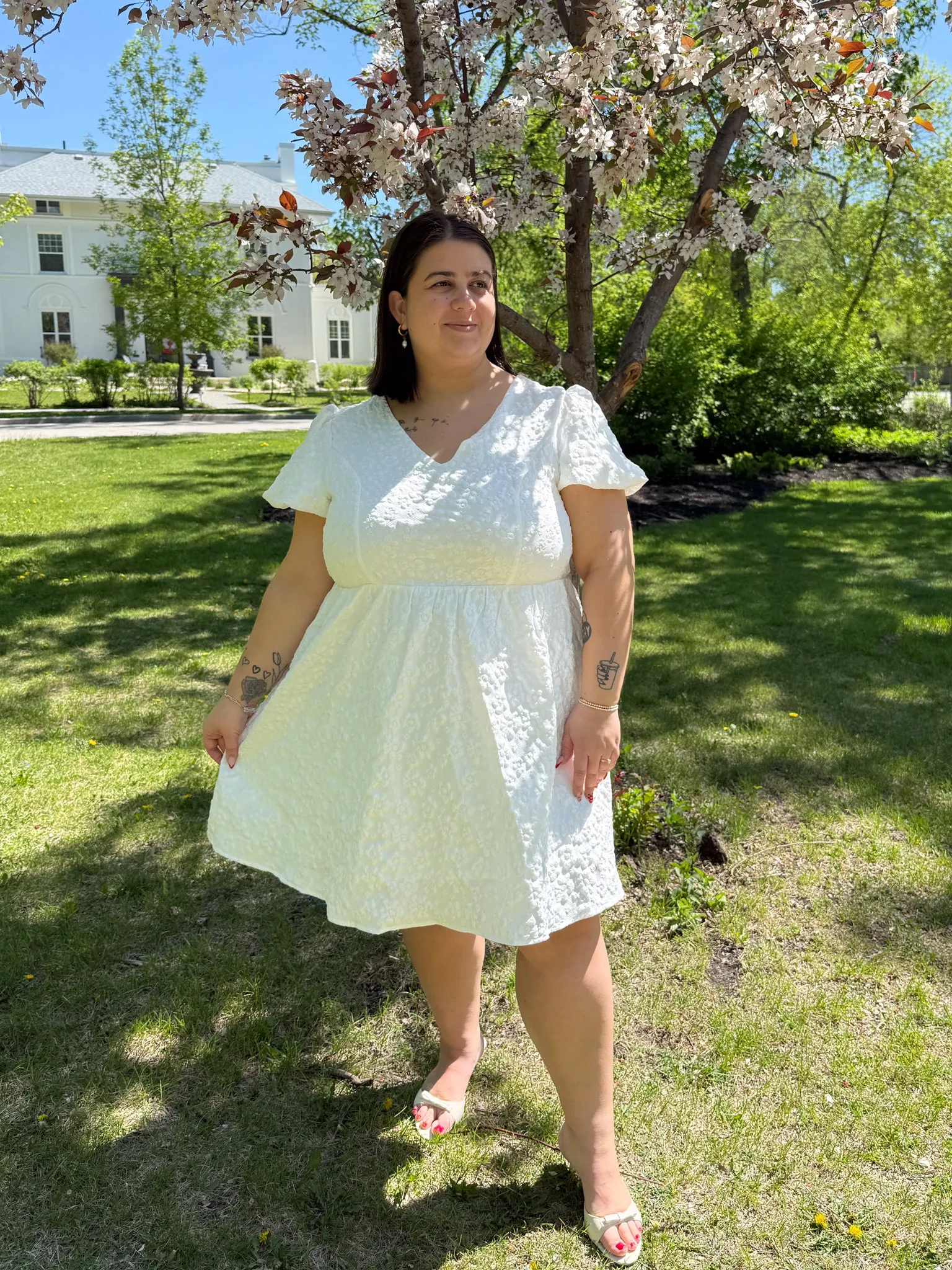 Bow Back Mini Dress (S-3X) sold by Valencia Boutique