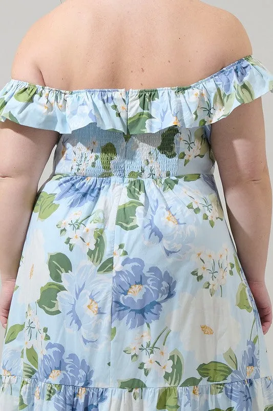 Sloane Floral OTS Midi Dress (XS-3X) sold by Valencia Boutique product image thumbnail 5