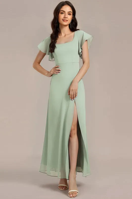Mint Chiffon Maxi Dress (4-16) sold by Valencia Boutique
