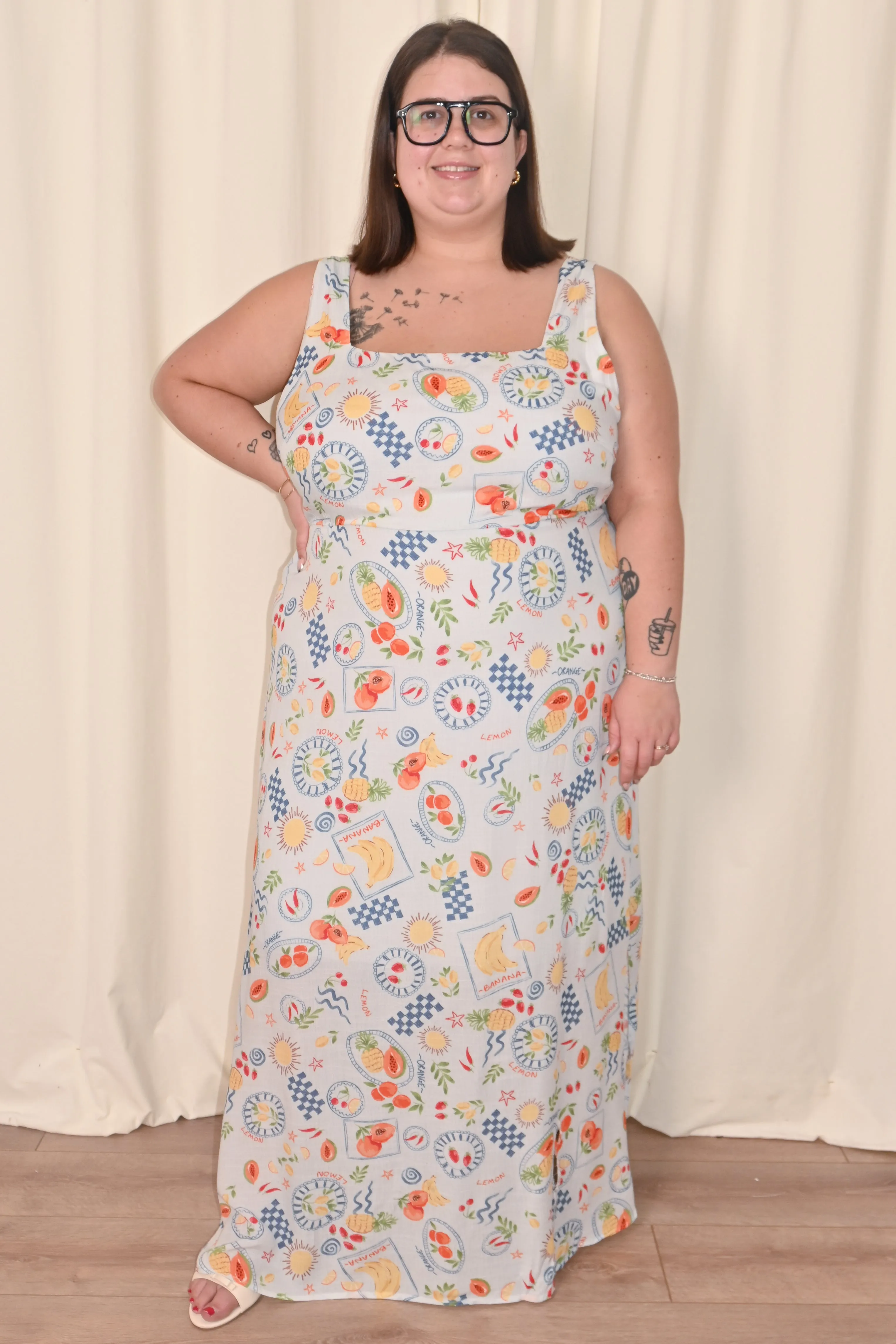 Picnic table Midi Dress (S-3X) sold by Valencia Boutique
