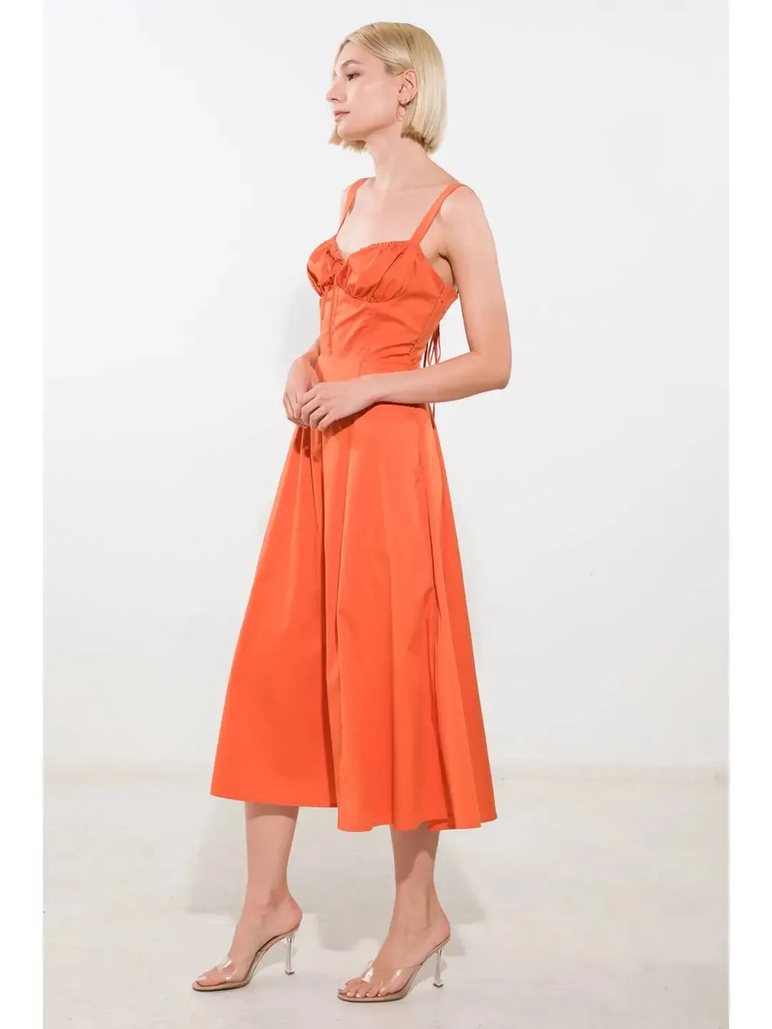 Bustier Fit & Flare Midi Dress sold by Valencia Boutique product image thumbnail 3