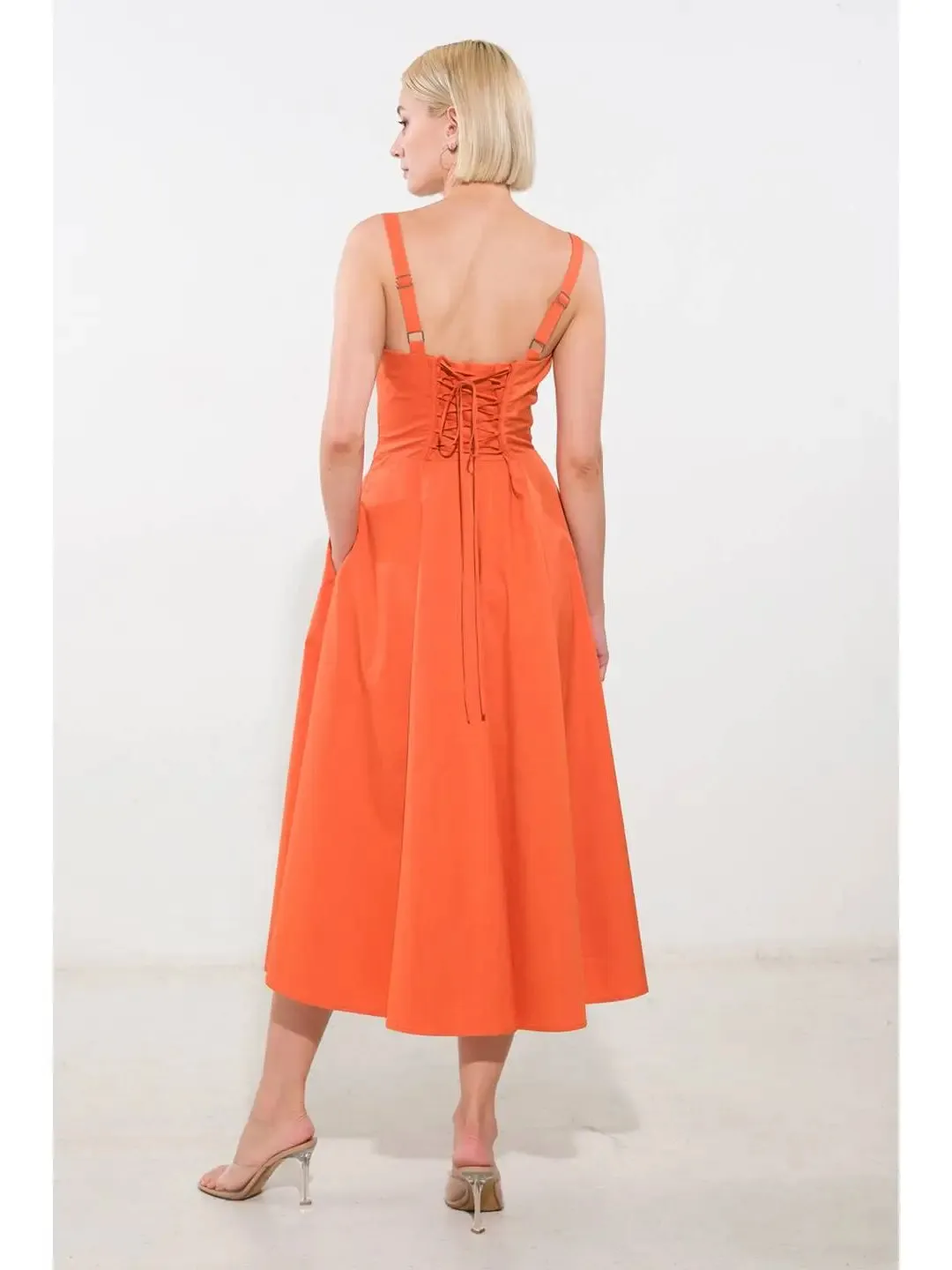 Bustier Fit & Flare Midi Dress sold by Valencia Boutique product image thumbnail 4