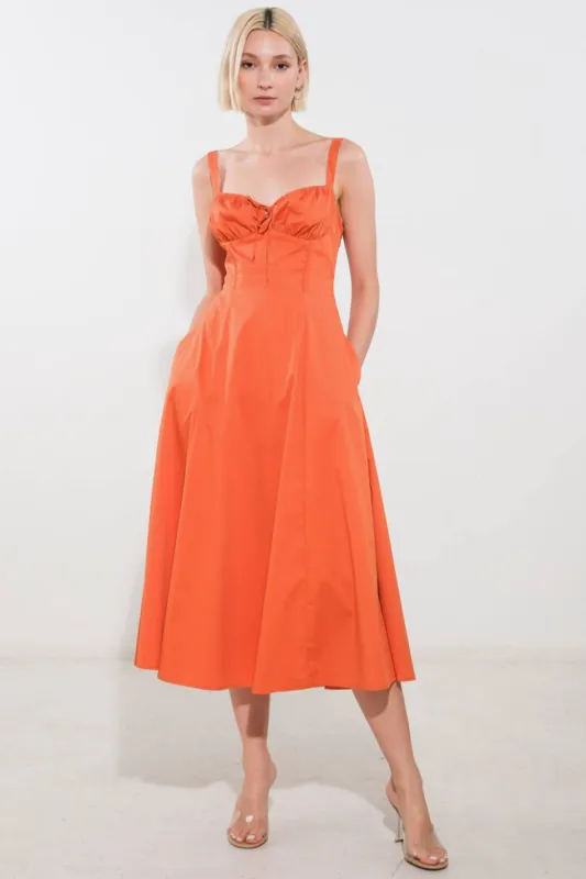 Bustier Fit & Flare Midi Dress sold by Valencia Boutique