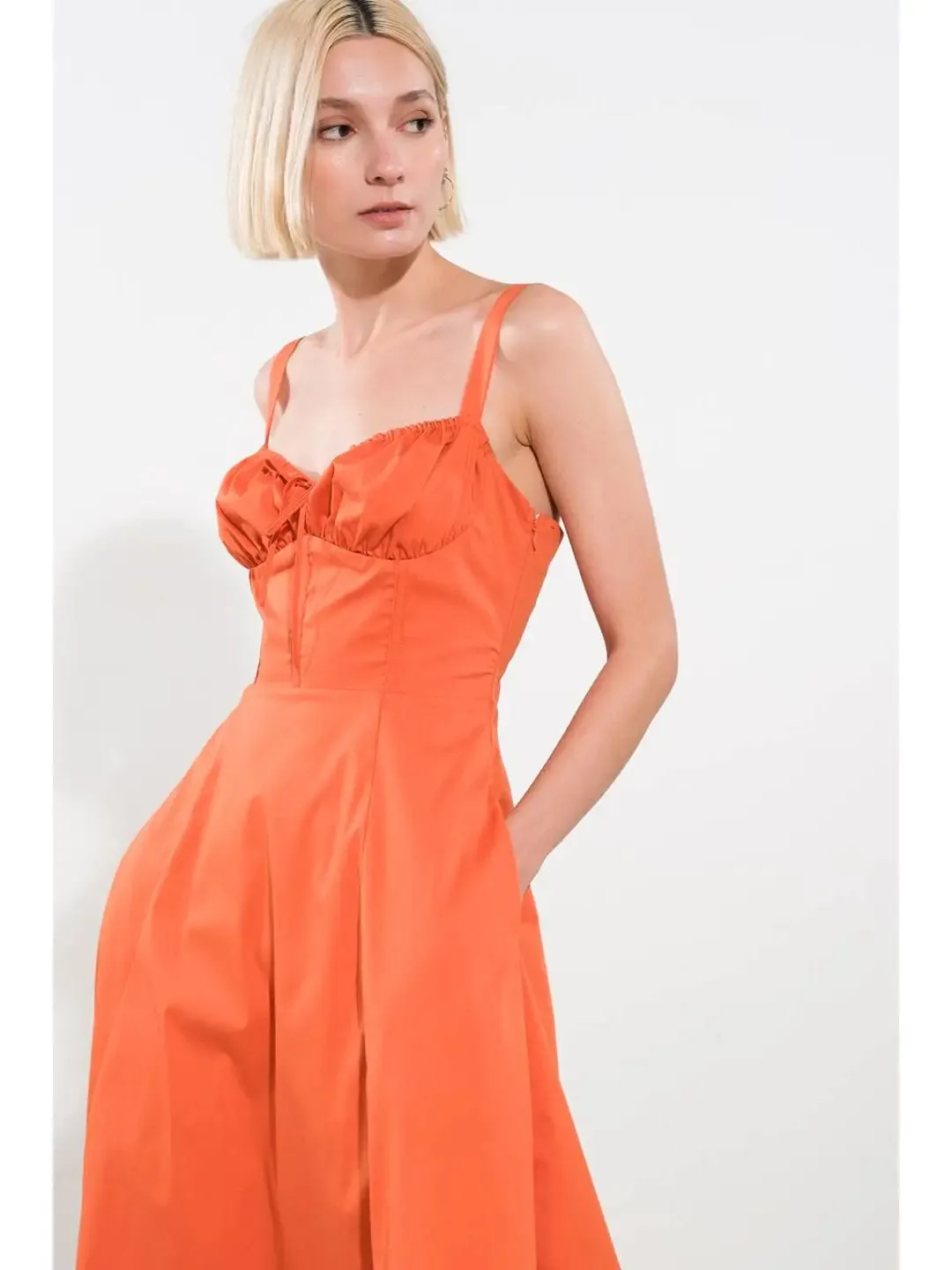 Bustier Fit & Flare Midi Dress sold by Valencia Boutique product image thumbnail 2