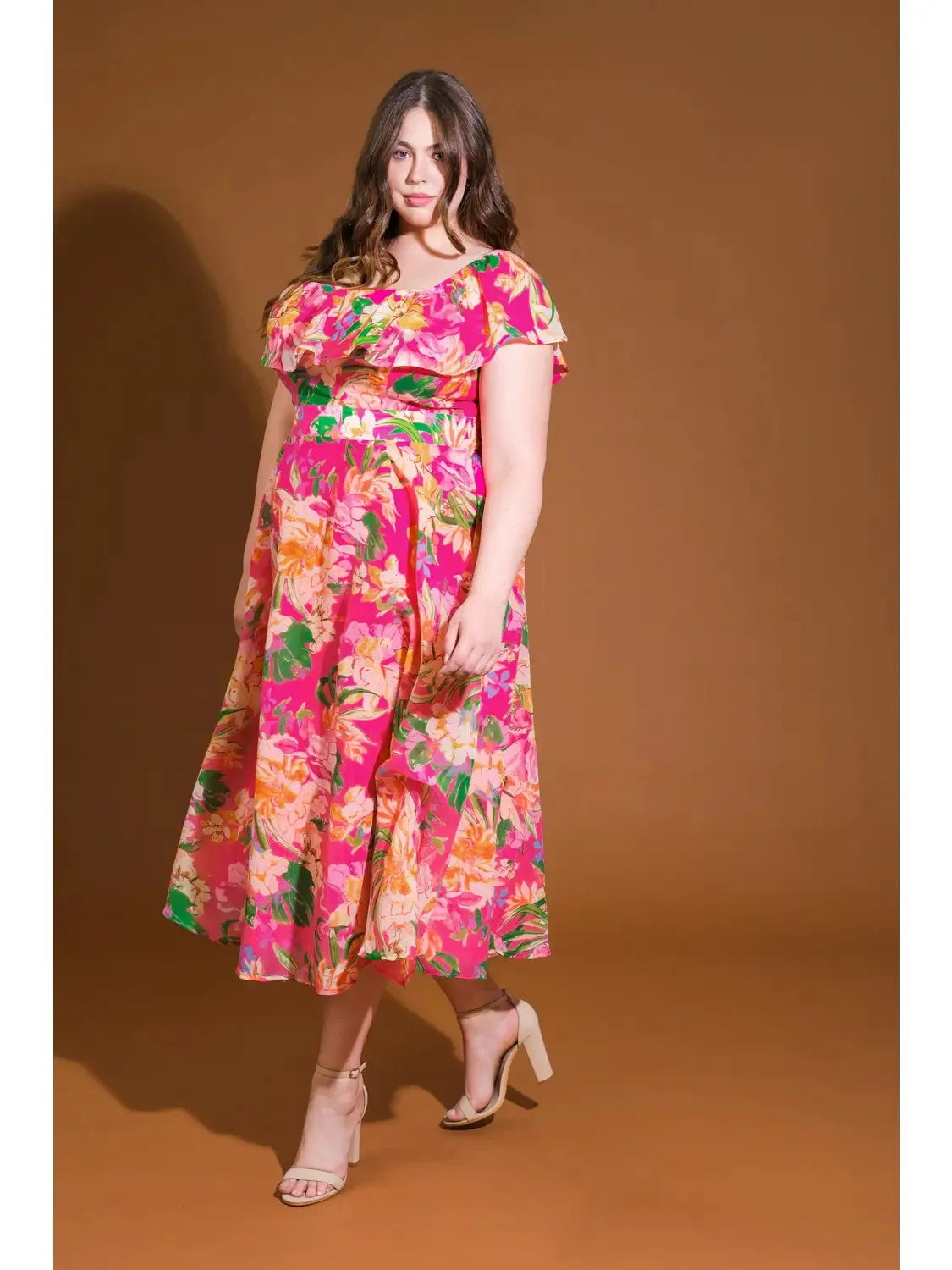 CURVE OTS Midi Dress sold by Valencia Boutique product image thumbnail 2