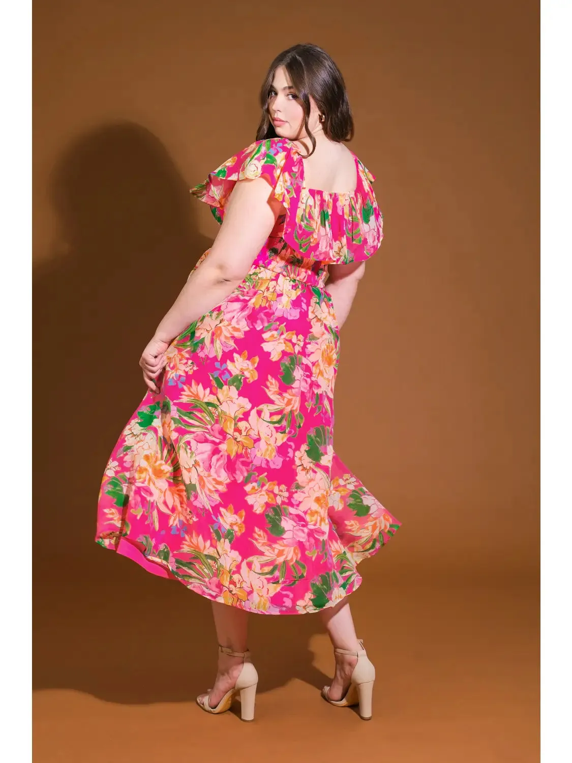 CURVE OTS Midi Dress sold by Valencia Boutique product image thumbnail 4