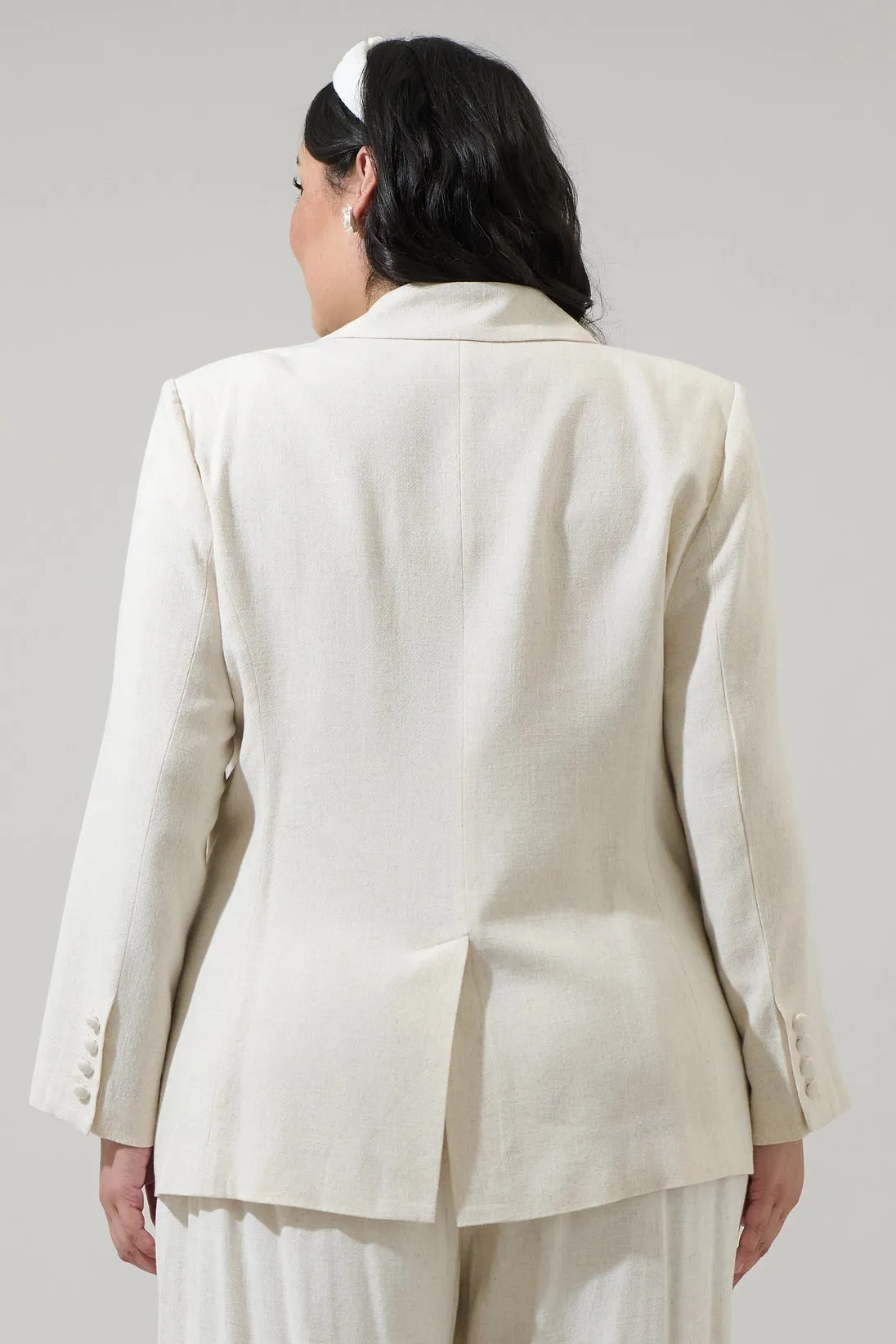 CURVE Linen Blazer sold by Valencia Boutique product image thumbnail 2