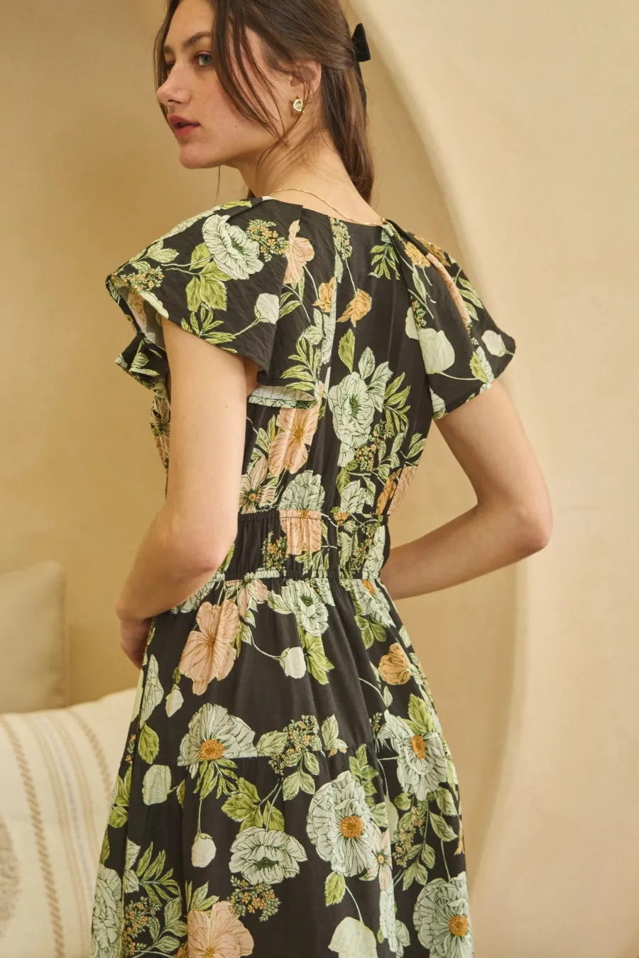 Eden Floral Midi Dress (S-3X) sold by Valencia Boutique product image thumbnail 2