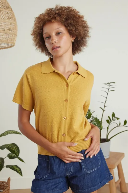 Antigua Knit Short Sleeve Top sold by Valencia Boutique