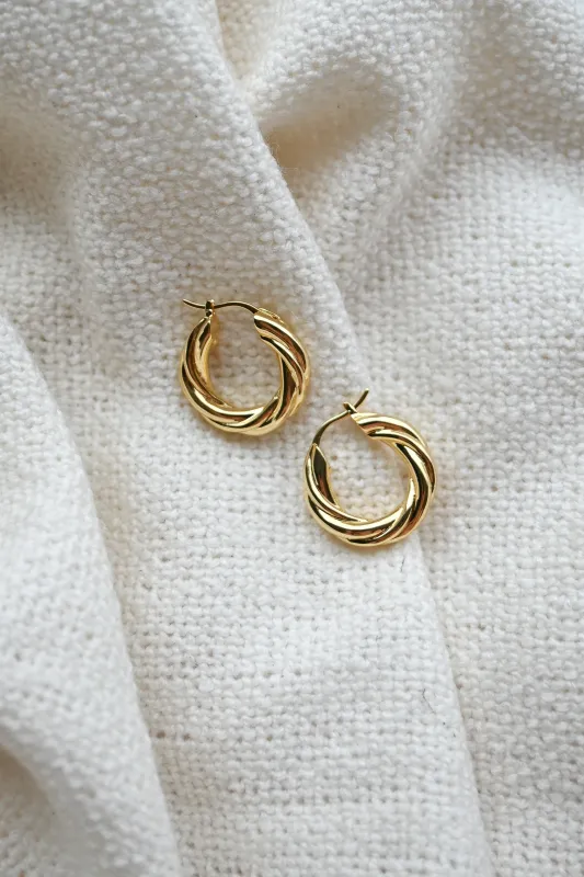 Twist Hoop Earring sold by Valencia Boutique