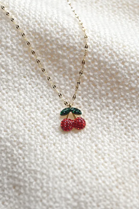 Cherry Pendant Necklace sold by Valencia Boutique