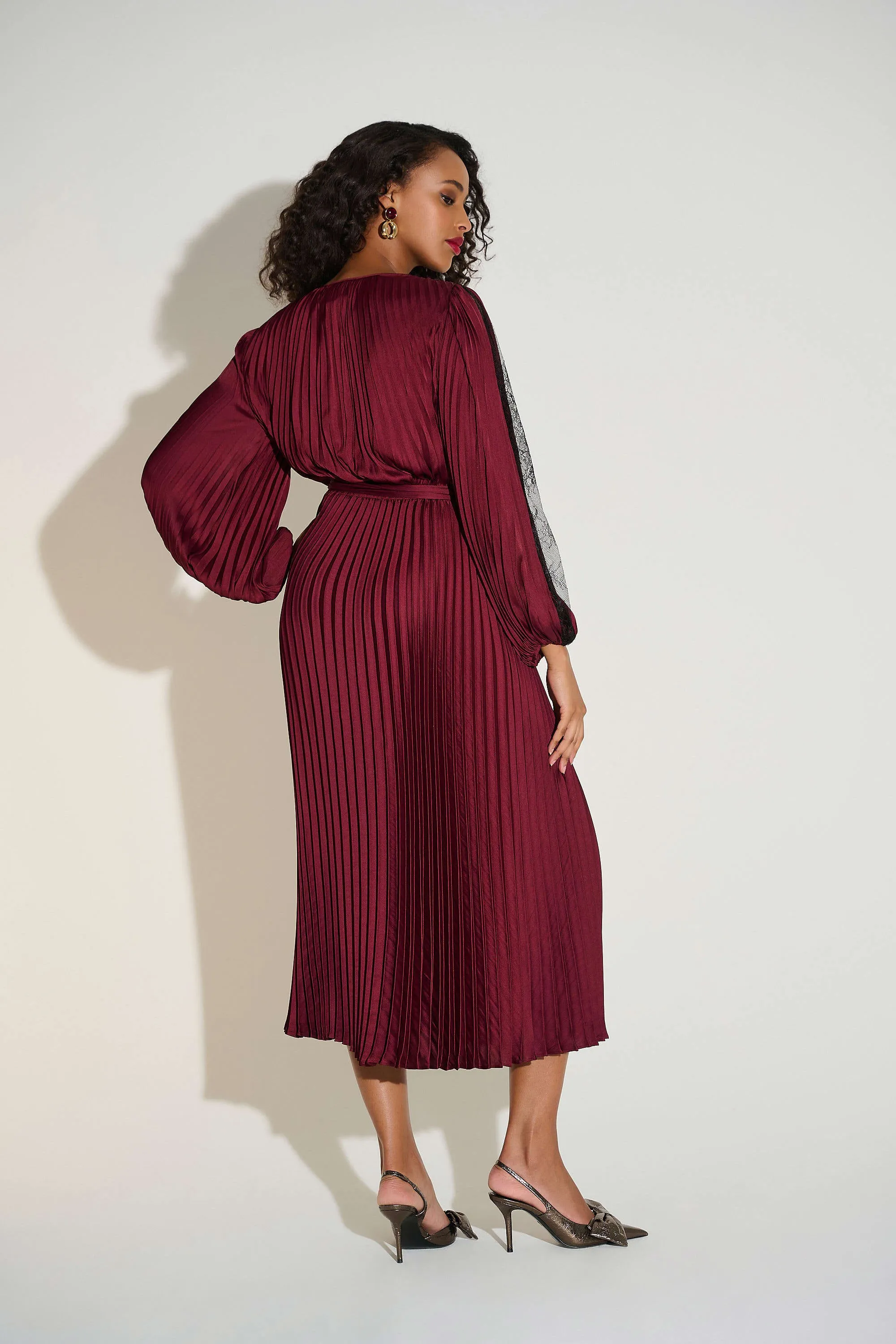 Pleated Midi Dress (S-XXL) sold by Valencia Boutique product image thumbnail 3