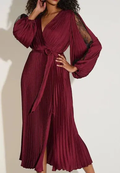 Pleated Midi Dress (S-XXL) sold by Valencia Boutique product image thumbnail 2