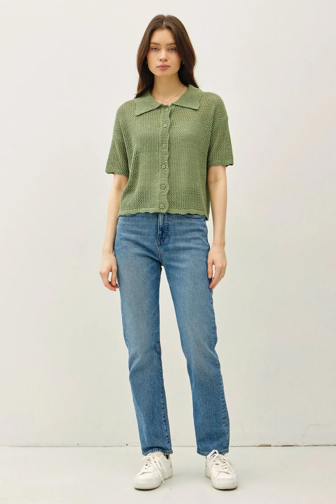 Crochet Knit SS Top sold by Valencia Boutique product image thumbnail 3