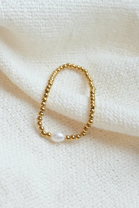 Beaded Bracelet with Pearl sold by Valencia Boutique