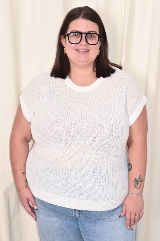CURVE Loose Knit SS top sold by Valencia Boutique