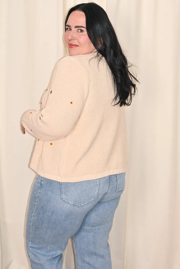 CURVE Floral Embroidered Cardigan sold by Valencia Boutique product image thumbnail 2