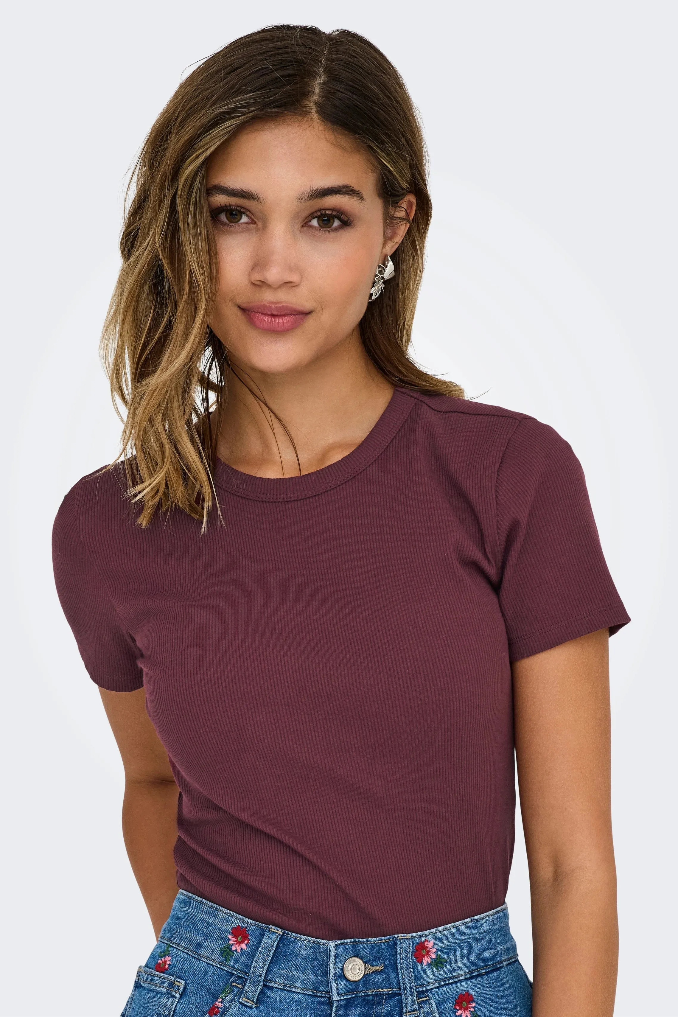 Rib Knit Tee (3 Colors) sold by Valencia Boutique product image thumbnail 2